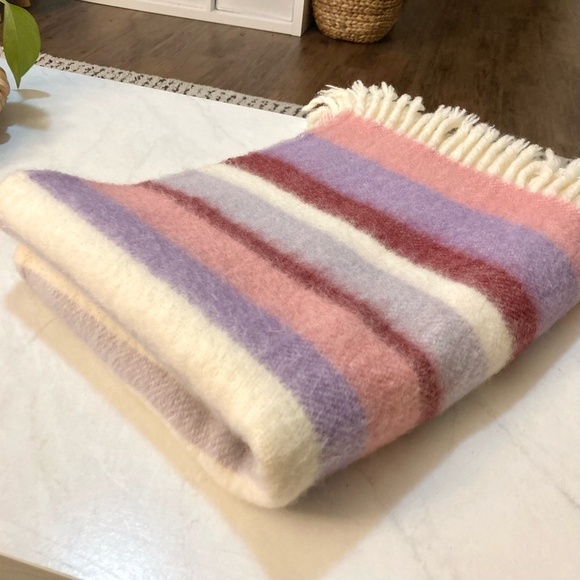 Vtg 1970s BRITA SEPPA Finland RIIKKA Wool Travel Blanket Scarf Shawl Wrap Throw - Picture 3 of 7